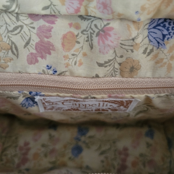 CAPPELLI STRAWORLD Raffia Floral Handbag with Bamboo Handles - Picture 4 of 11